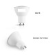 10 LAMPADE LED CON RIFLETTORE SPOTLIGHT GU10 7WATT 3000K calda LAMPADINA PEGASO