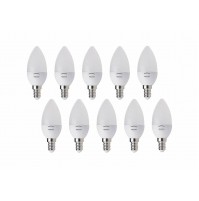 10 LAMPADE LED OLIVA C37 7WATT 4000K natura A+ LAMPADINA PEGASO