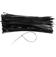 100 PZ FASCETTA CABLAGGIO IN NYLON NERA PER CAVI ELETTRICI 3,6x290 mm