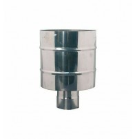 CAPPELLO ANTIVENTO FUMAIOLO STUFA PELLET ACCIAIO INOX CANNA FUMARIA D. 160mm