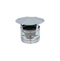 CAPPELLO CINESE FUMAIOLO STUFA PELLET ACCIAIO INOX CANNA FUMARIA D. 100mm