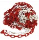 CATENA SEGNALETICA IN PLASTICA BICOLORE ROSSO BIANCO PVC D. 5,5 mm mt.1