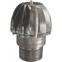 FUMAIOLO GIREVOLE CAPPELLO EOLICO zincato CAMINO TONDO CANNA FUMARIA D. 120mm