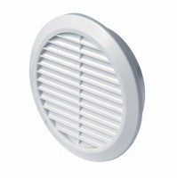 GRIGLIA PRESA AERAZIONE PVC BIANCA x TUBI D. 120 mm AREAZIONE ARIAZIONE ARIA