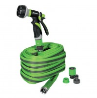 Kit d'irrigazione PRO - Flatex - Ø15/15mt GIARDINAGGIO CON PISTOLA MULTIGETTO