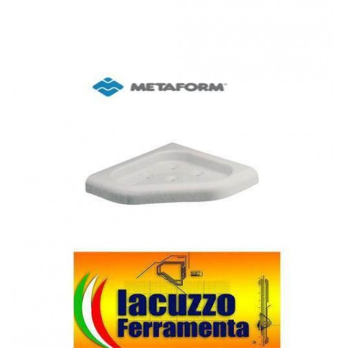 PORTASAPONE IN DUROLITE DOCCIA AD ANGOLO METAFORM SERIE LINEA BIANCO 295