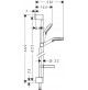 SALISCENDI DOCCIA DOCCETTA HANSGROHE CROMATO CROMETTA VARIO + PORTASAPONE 265543