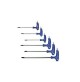 SET SERIE 6 PEZZI CACCIAVITE CHIAVI TORX e RESISTORX 1463588 VALEX CACCIAVITI