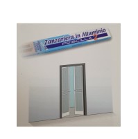 ZANZARIERA PER PORTA DUE BATTENTI TELAIO IN ALLUMINIO 150X240 cm bronzo