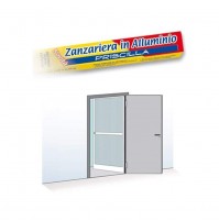 ZANZARIERA PER PORTA UNICO BATTENTE TELAIO IN ALLUMINIO 100X240 cm bianco